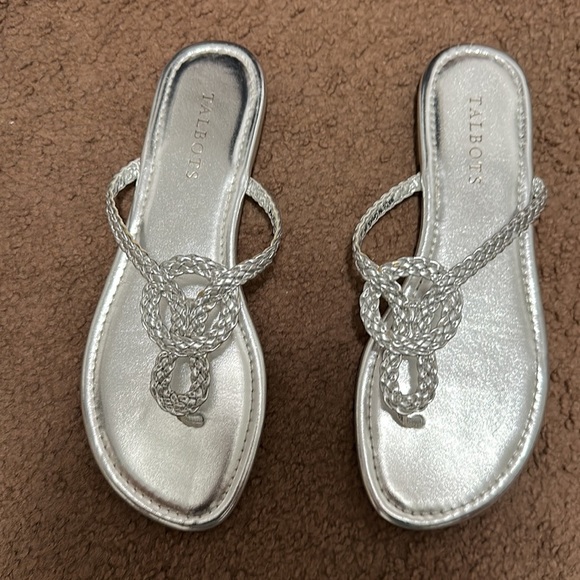 Talbots Silver Sandals - Picture 2 of 2